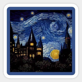 Starry Night Wizarding School Van Gogh Sticker